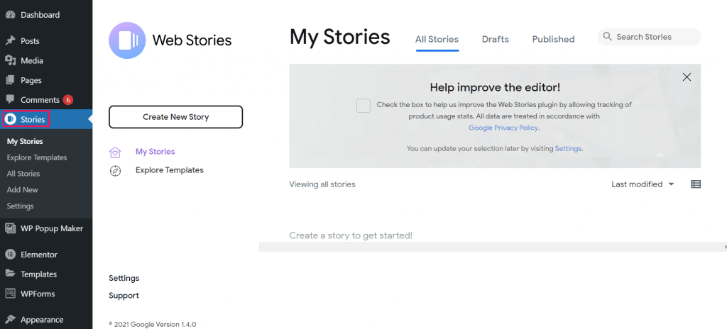 install web-stories