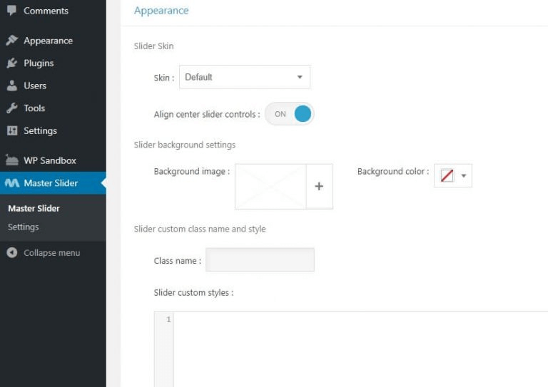 Как пройти slider settings
