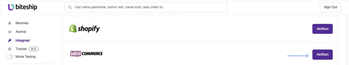 WooCommerce Biteship