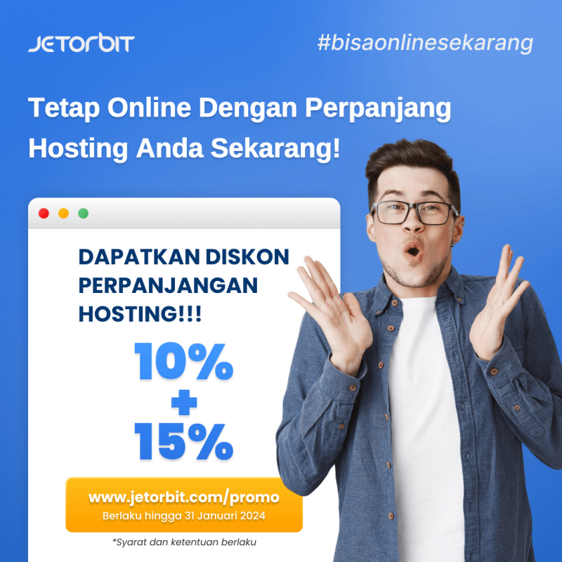 Promo 10% + 15% Perpanjangan Hosting