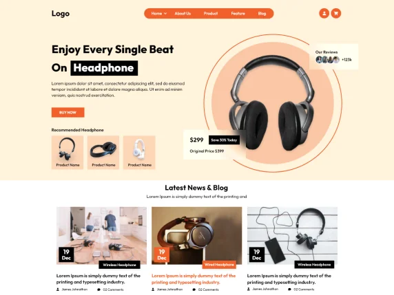 template landing page