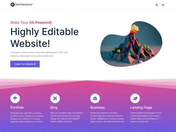 template landing page