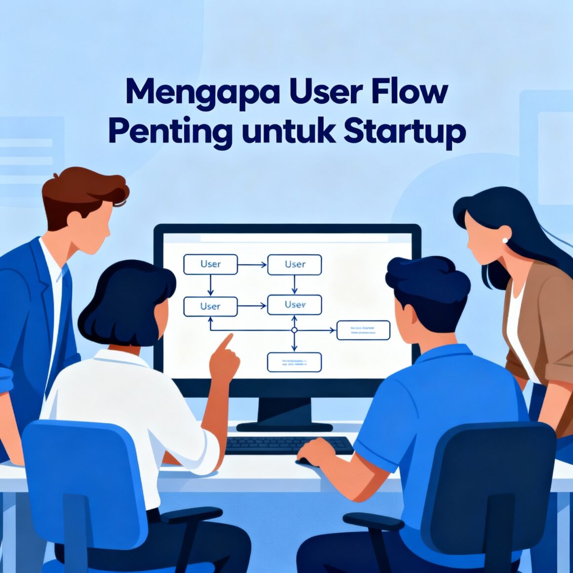 Mengapa user flow krusial untuk startup - Ilustrasi pentingnya user flow dalam pengembangan startup
