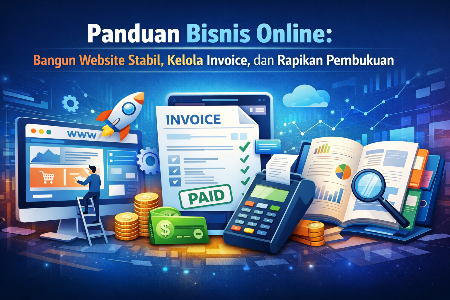 Panduan Bisnis Online: Bangun Website Stabil, Kelola Invoice, dan Rapikan Pembukuan