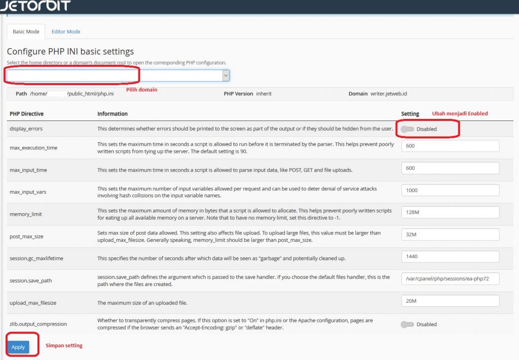 Cara Mengaktifkan Error Log di cPanel (MultiPHP INI Editor) - Panduan ...