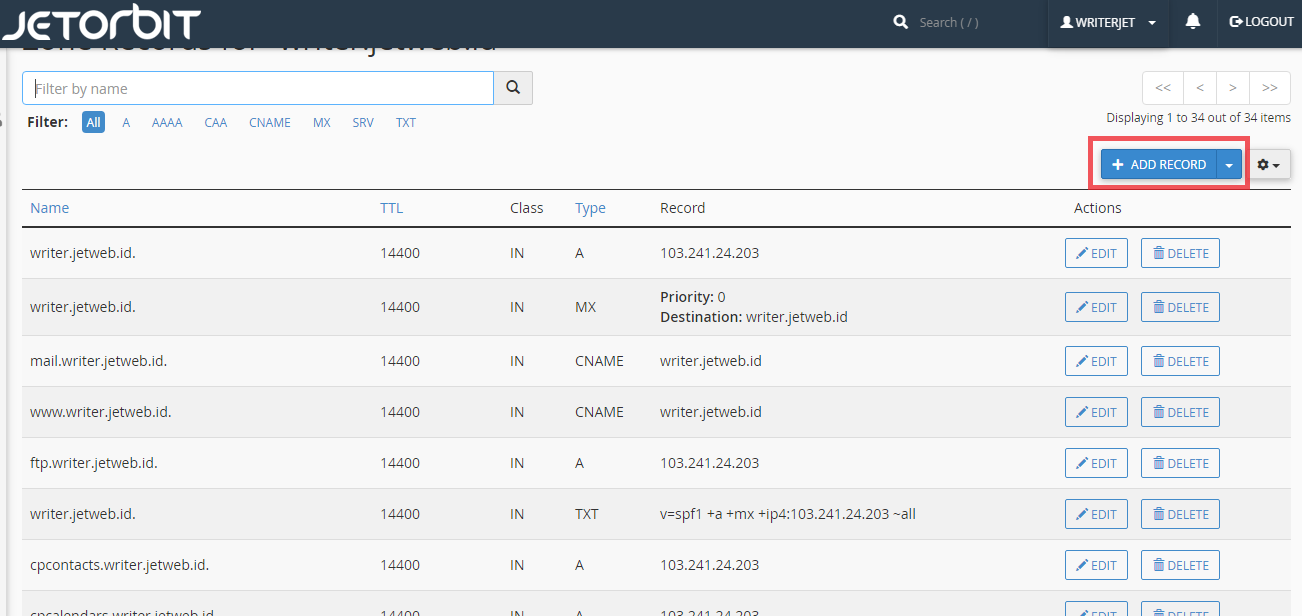 Cara Setting Menambahkan dan Mengubah DNS Record Di Cpanel