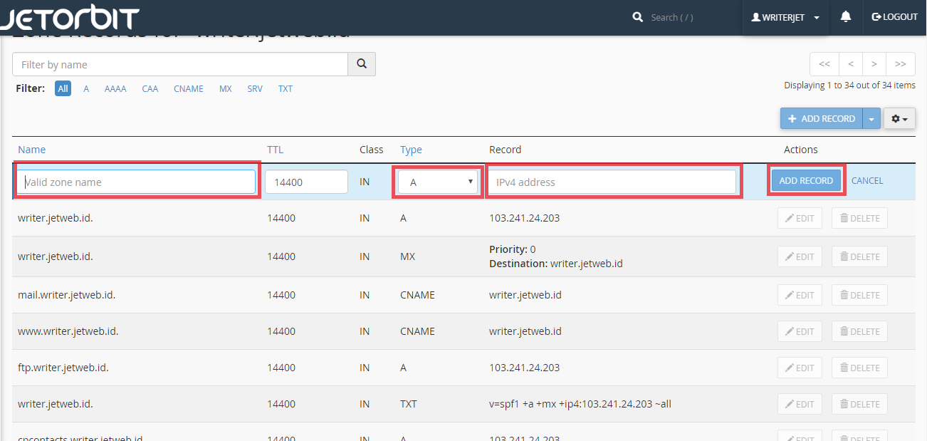 Cara Setting Menambahkan dan Mengubah DNS Record Di Cpanel