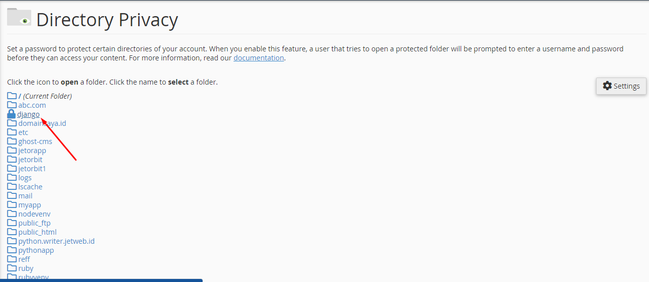 Melindungi direktori Dengan Directory Privacy Di cpanel