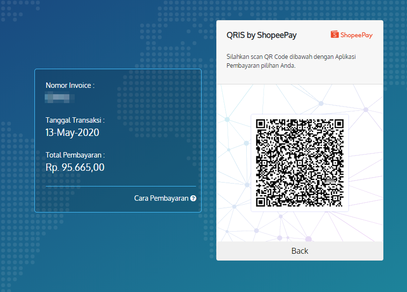membayara dengan qris shopee