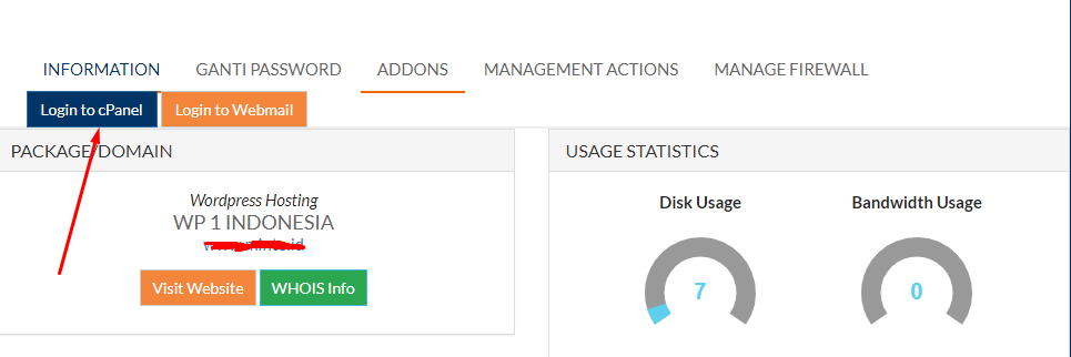 Cara Akses Cpanel Melalui Client Area