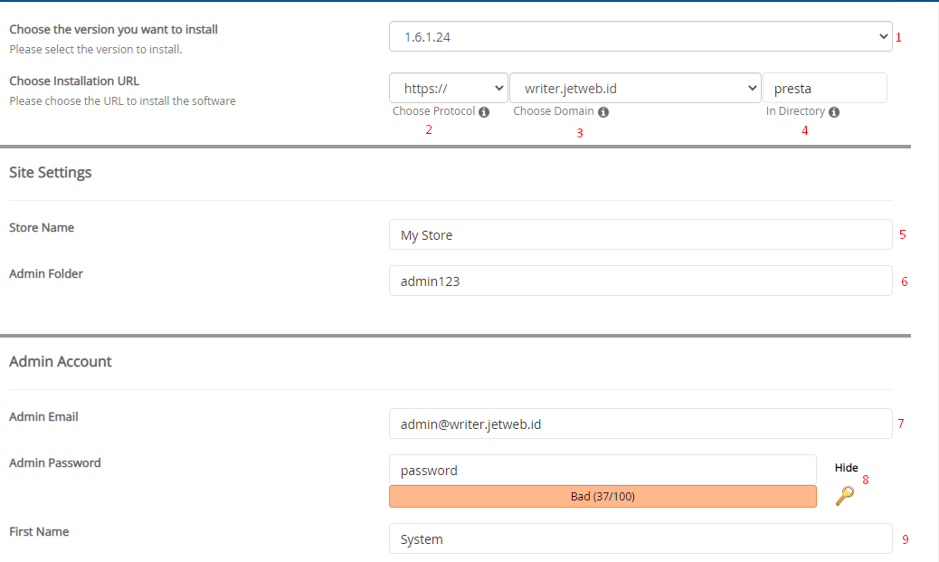 Cara Install PrestaShop di Cpanel dengan Softaculous