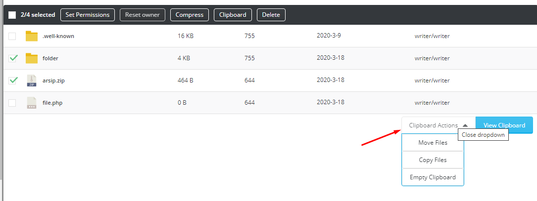 Panduan Cara Copy Paste Move File folder di Directadmin