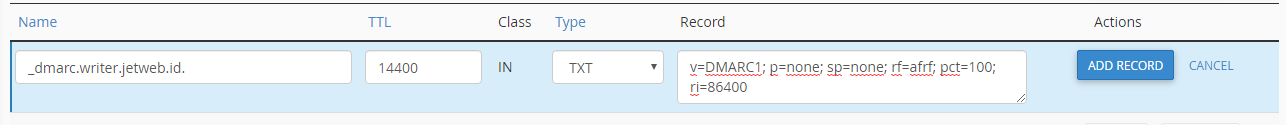 Panduan Cara Menambah DMARC Records di Cpanel