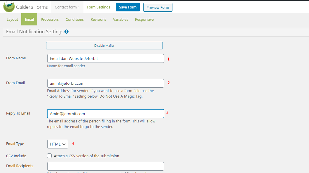 Cara Membuat Form Kontak dan Email di WordPress