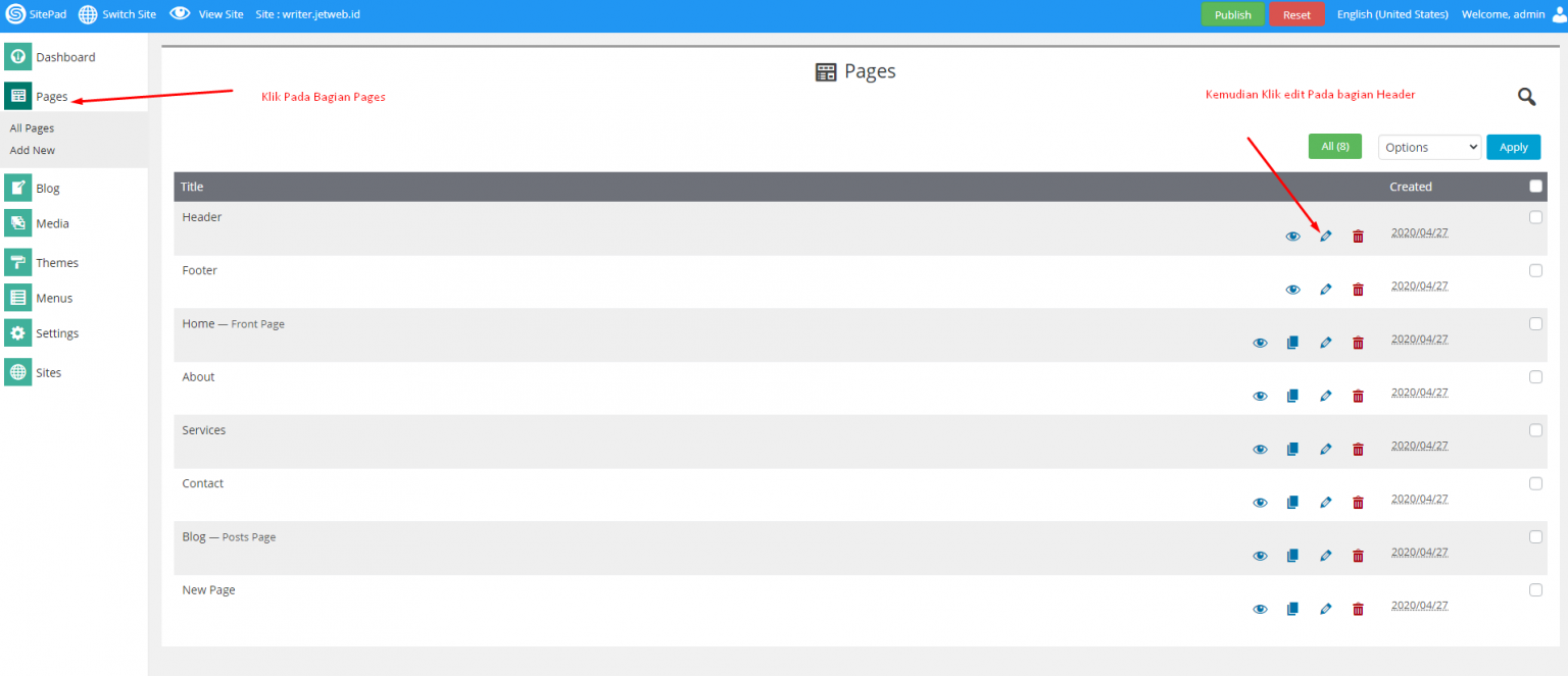 Menambah Custom Logo di Sitepad - Panduan Hosting Jetorbit
