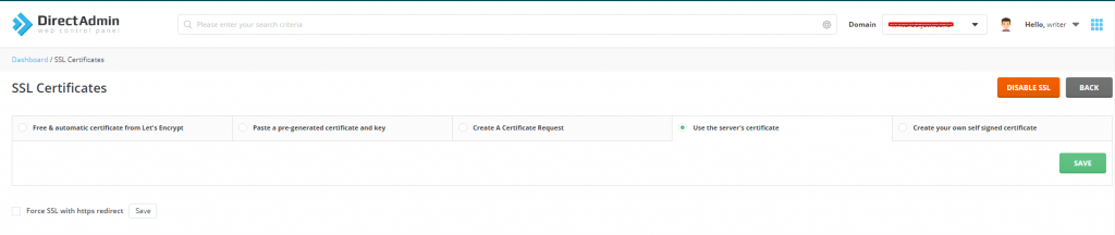 Cara Generate SSL di Directadmin