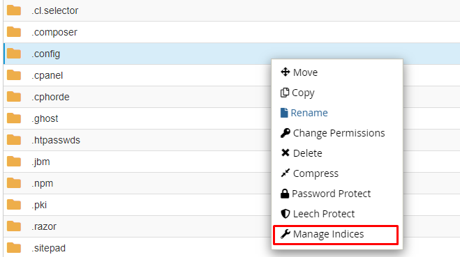 Cara mengaktifkan dan Menonaktifkan Index Folder Melalui Cpanel