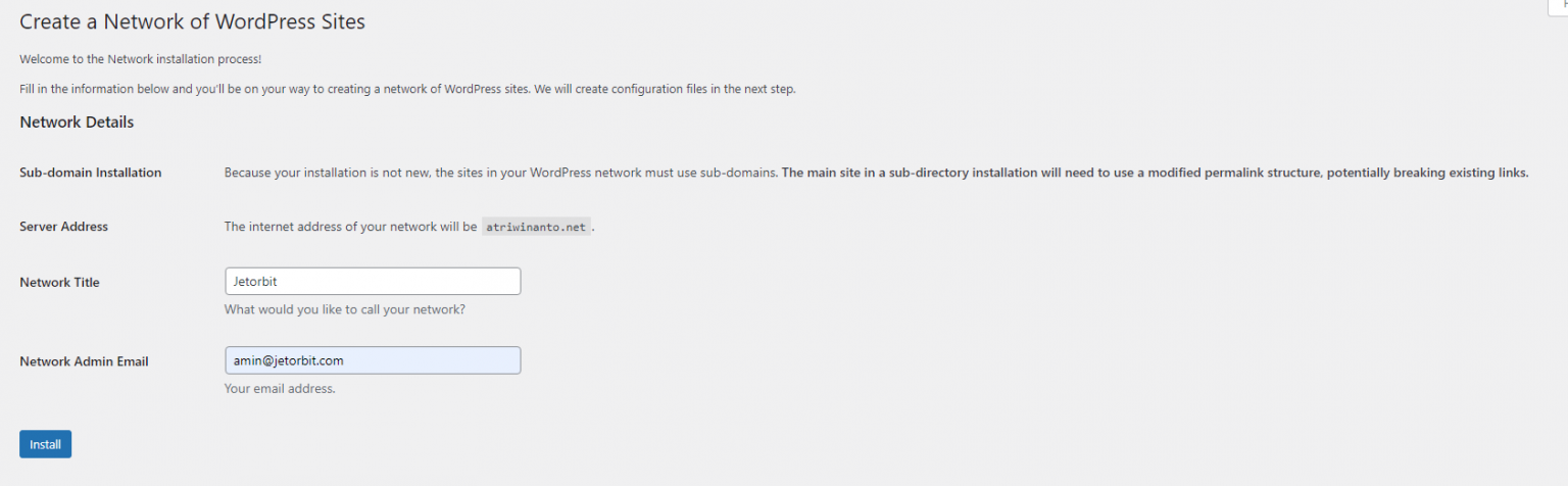 Cara Install dan Setup WordPress Multisite - Panduan Hosting Jetorbit