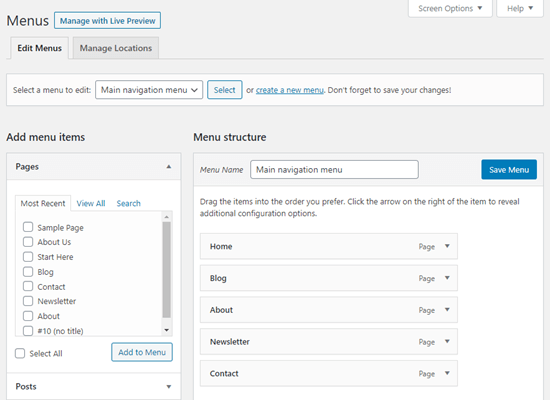 Cara Import Export Menu di WordPress