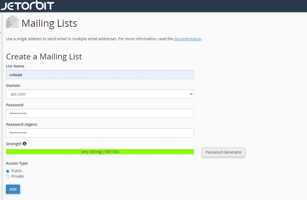 Cara Membuat Mailling List di CPanel