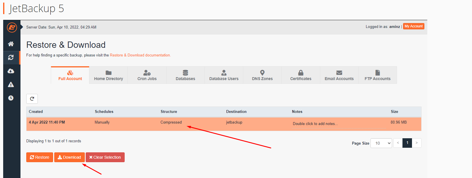 Cara Backup Akun Cpanel Menggunakan Jetbackup 5 - Panduan Hosting Jetorbit