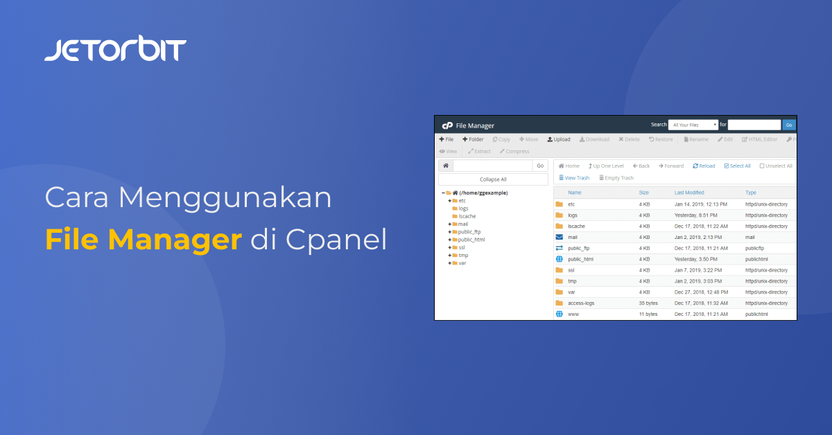 Cara Menggunakan File Manager di Cpanel