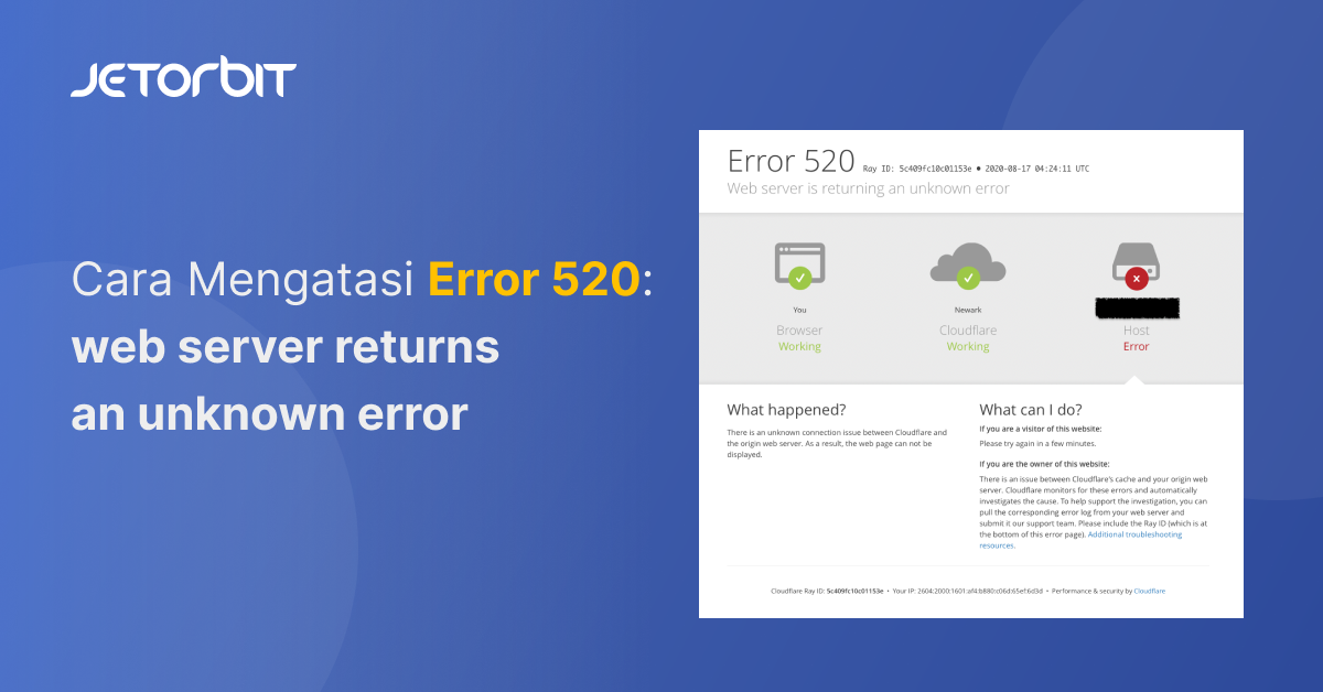 Cara Mengatasi Error 520: web server returns an unknown error