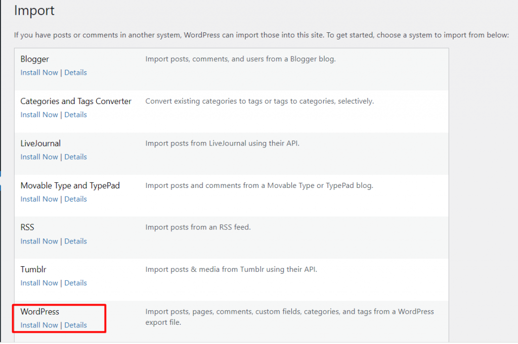 Cara Export dan Import Pada WordPress