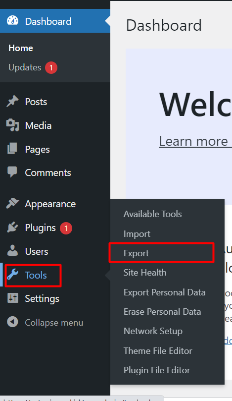 Cara Export dan Import Pada WordPress