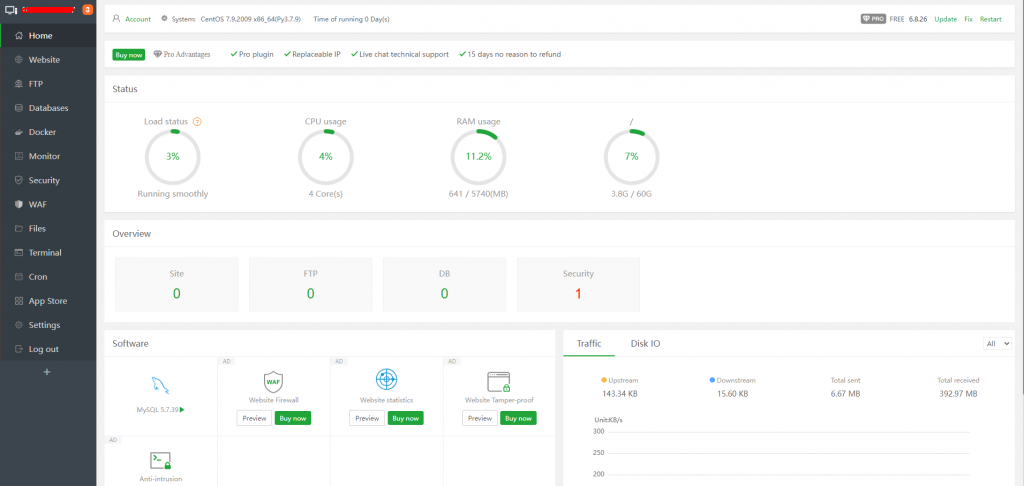 Cara Instal Control Panel aaPanel di CentOS,debian atau Ubuntu