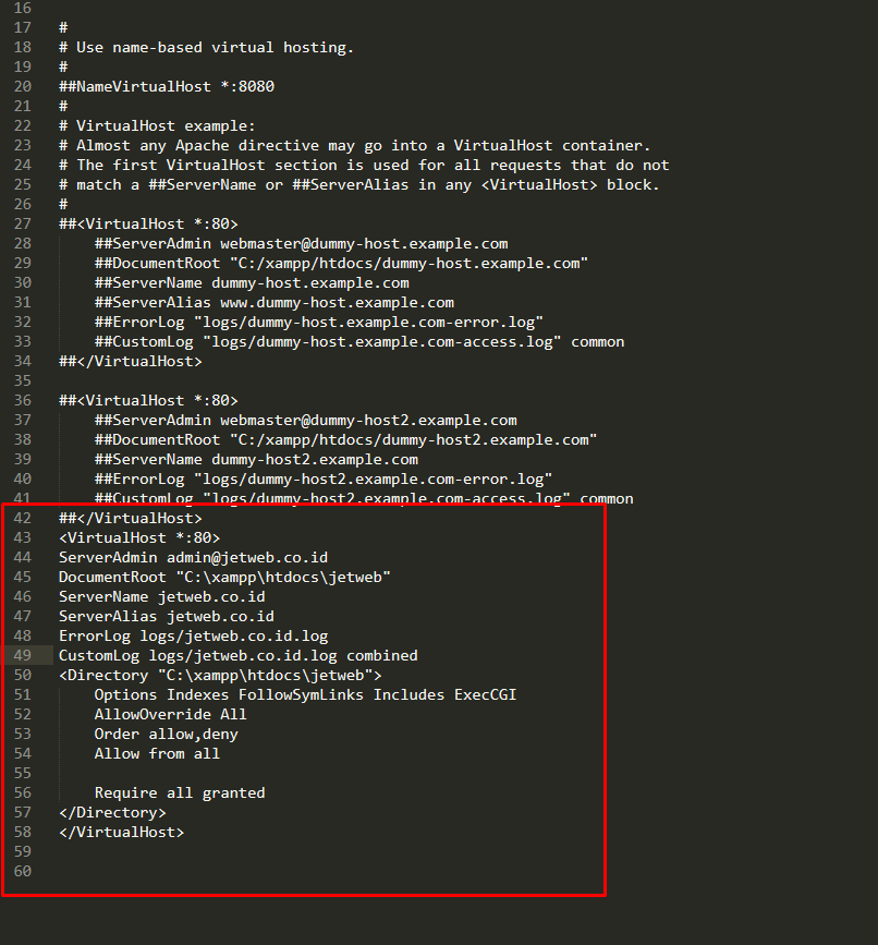 Cara Setting Nama domain Sendiri di localhost Xampp