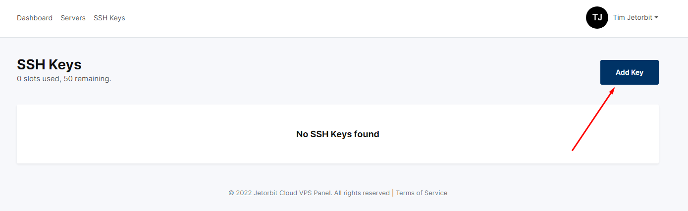 Cara Generate SSH Key di Cloud Panel Jetorbit - Panduan Hosting Jetorbit