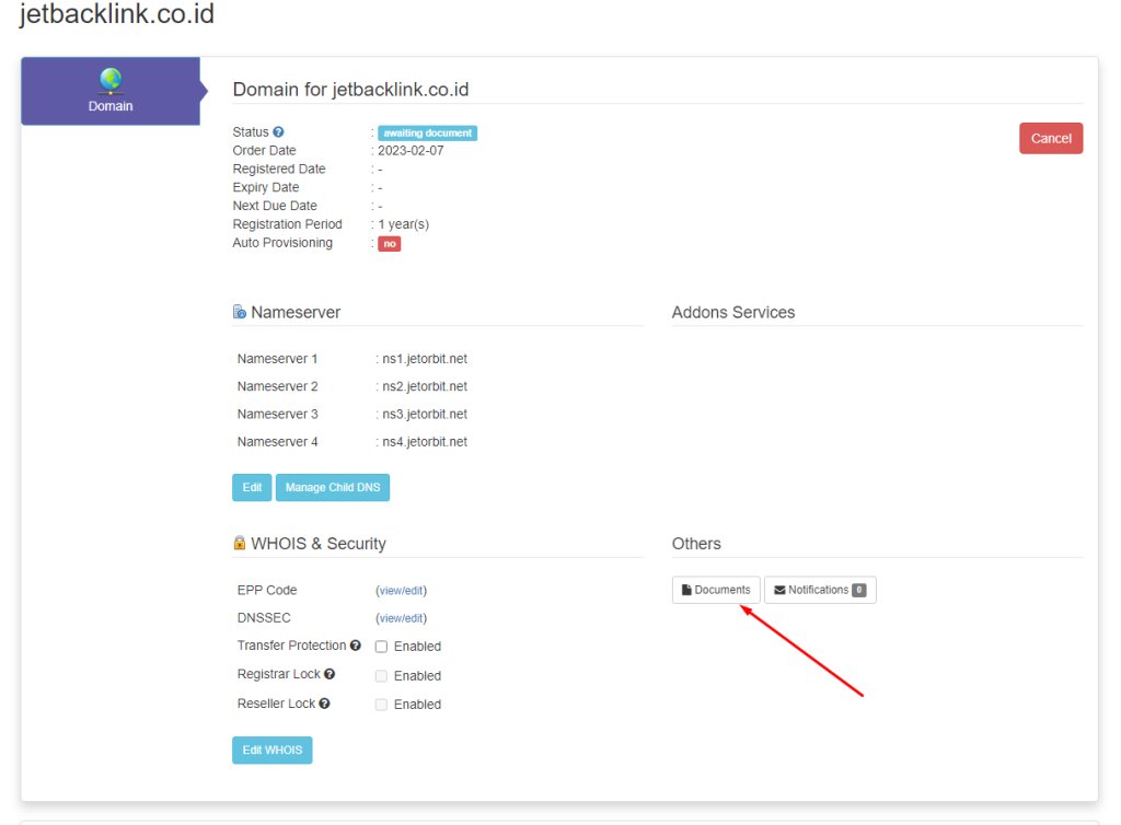 Cara Upload Dokumen Kelengkapan Domain *.id