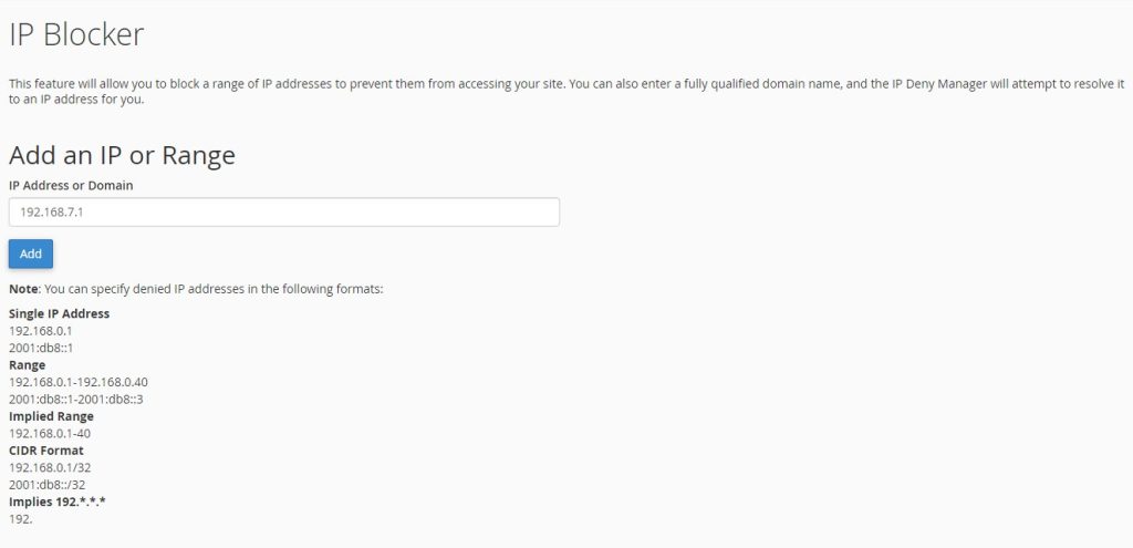 Cara Menggunakan IP Blocker Di Cpanel