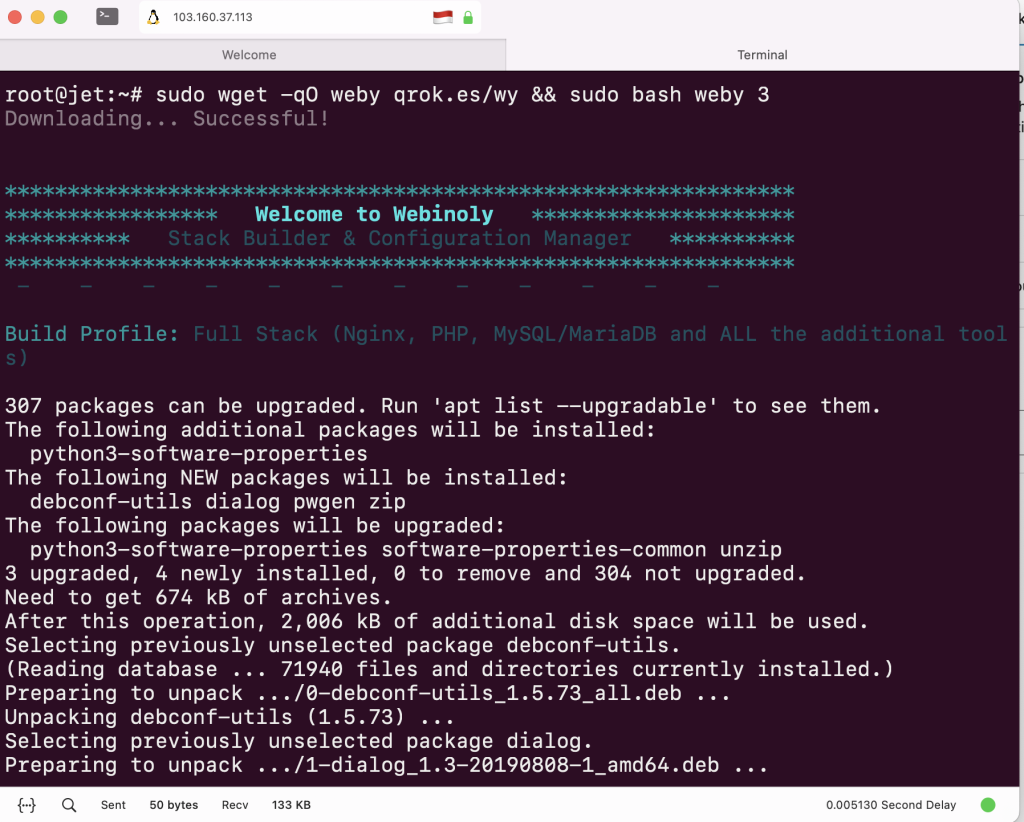 Cara Install LEMP Menggunakan Webinoly di Ubuntu dan test Instalasi WordPress