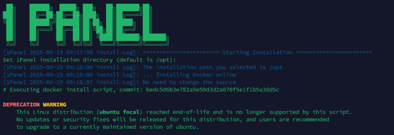 Cara Install 1Panel di Server Linux (Panduan Lengkap) - Panduan Hosting ...