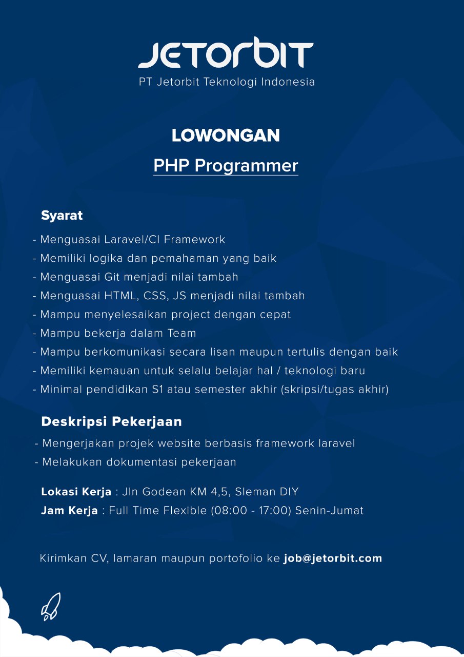 Lowongan kerja php programmer